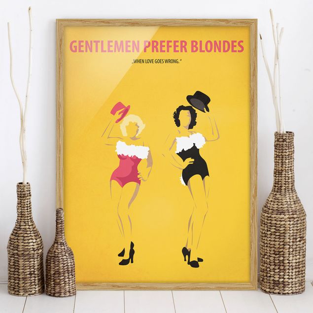 Gerahmte Kunstdrucke Filmposter Gentlemen Prefer Blondes