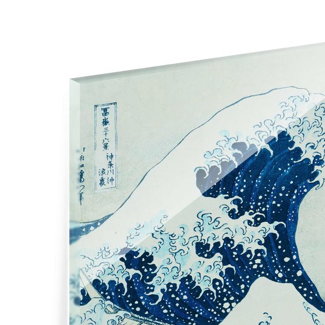 Bilder auf Glas Katsushika Hokusai - Die grosse Welle von Kanagawa