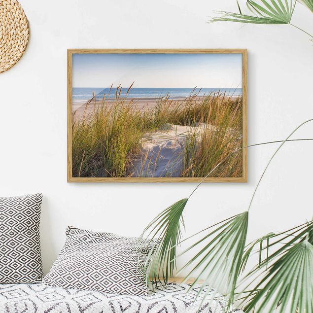Landschaftsbilder mit Rahmen Stranddüne am Meer