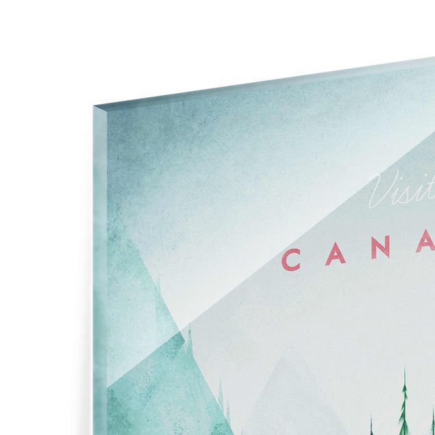 Glasbild - Reiseposter - Canada - Hochformat 4:3