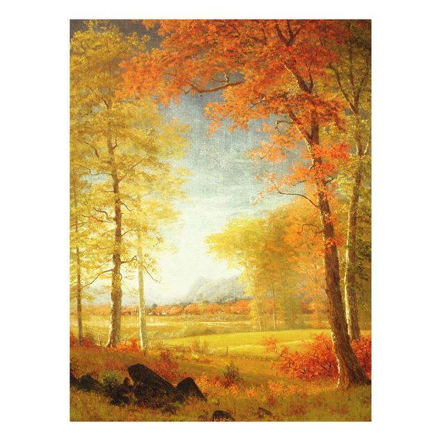 Glasbild Landschaften Albert Bierstadt - Herbst in Oneida County, New York
