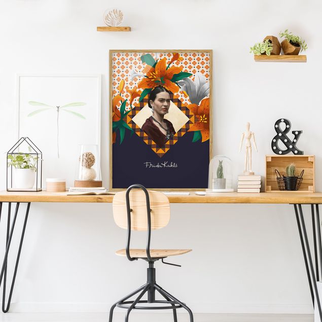 Schöne Wandbilder Frida Kahlo - Lilien