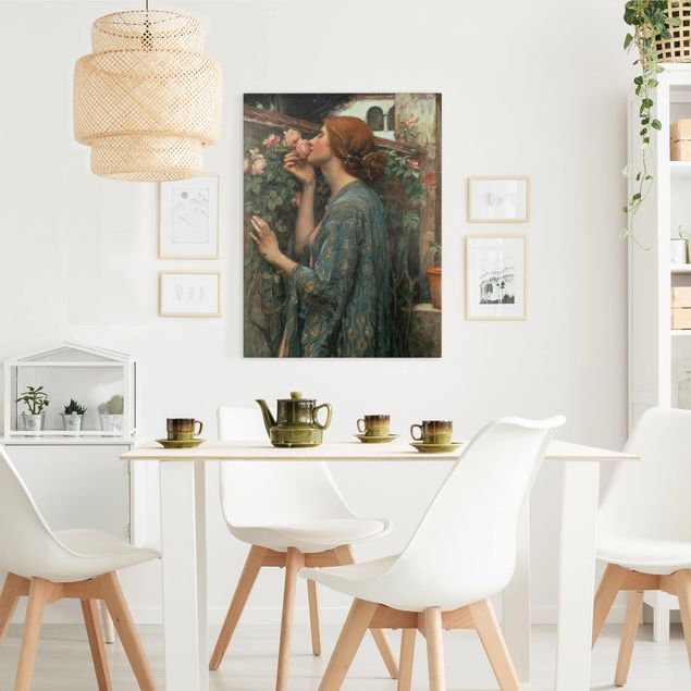 Moderne Leinwandbilder Wohnzimmer John William Waterhouse - Die Seele der Rose