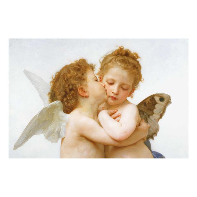 Glasbild - William Adolphe Bouguereau - Der erste Kuss - Querformat 2:3