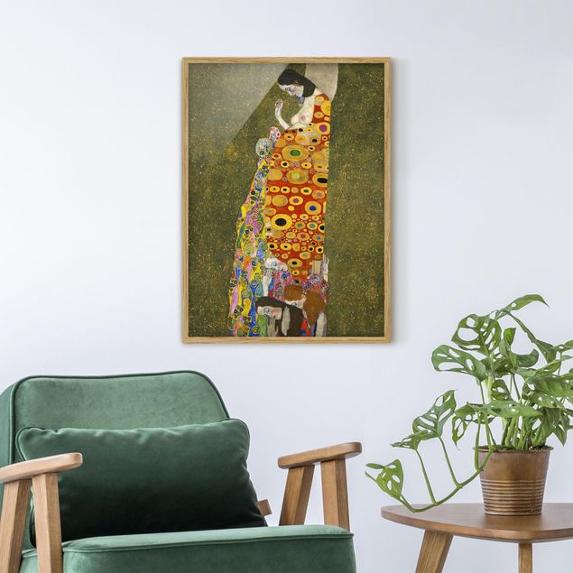 Kunstdrucke mit Rahmen Gustav Klimt - Die Hoffnung II