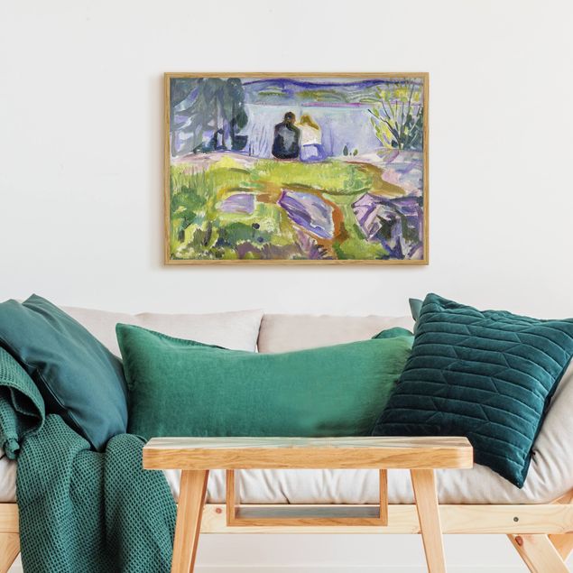 Kunstdruck Bilder mit Rahmen Edvard Munch - Frühling