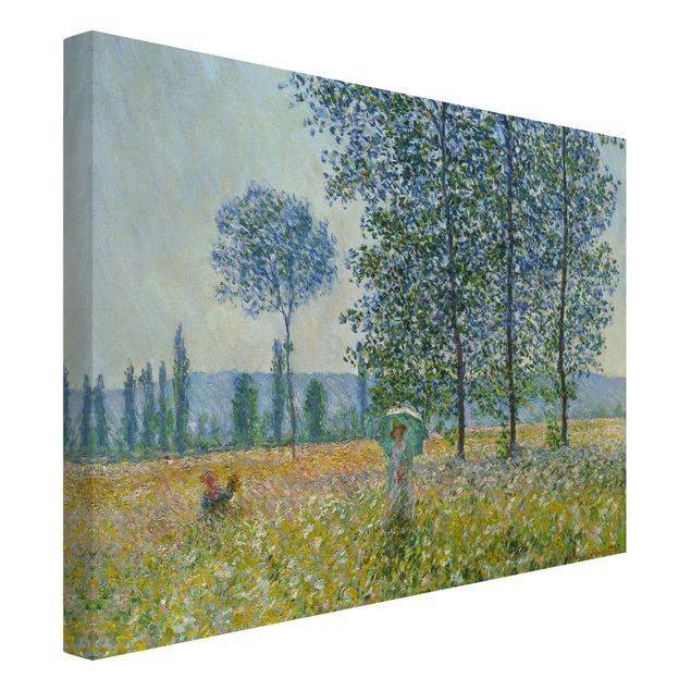Leinwandbild - Claude Monet - Felder im Frühling - Querformat 3:4