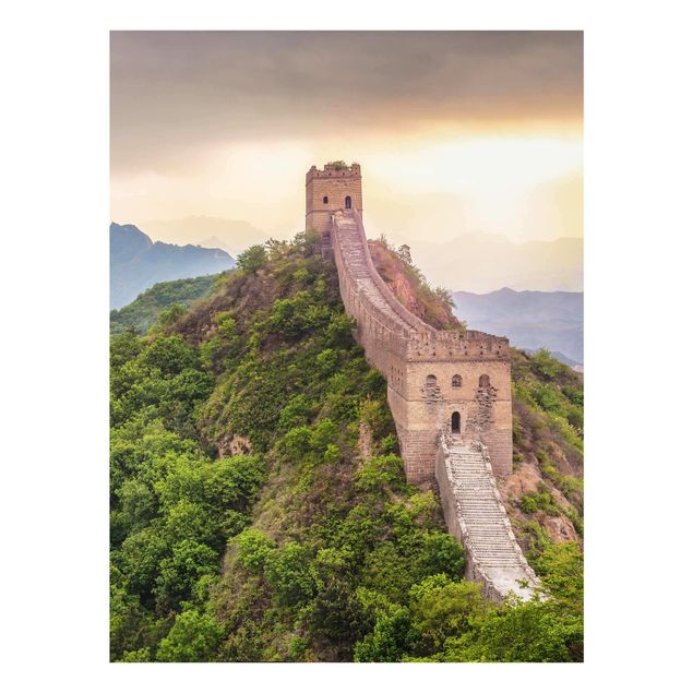 Glasbild - Die unendliche Mauer von China - Hochformat 3:4