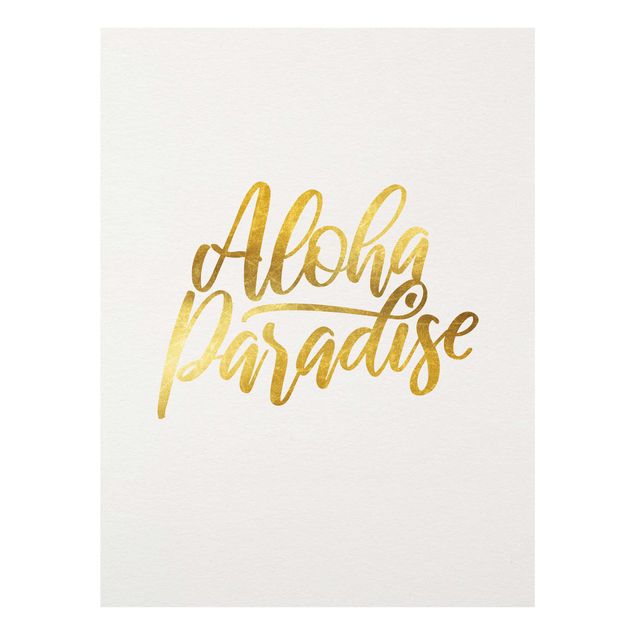 Glasbild - Gold - Aloha Paradise - Hochformat 4:3