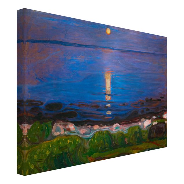 Leinwandbild Edvard Munch Edvard Munch - Sommernacht am Meeresstrand