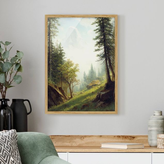 Gerahmtes Bild Albert Bierstadt Albert Bierstadt - In den Berner Alpen