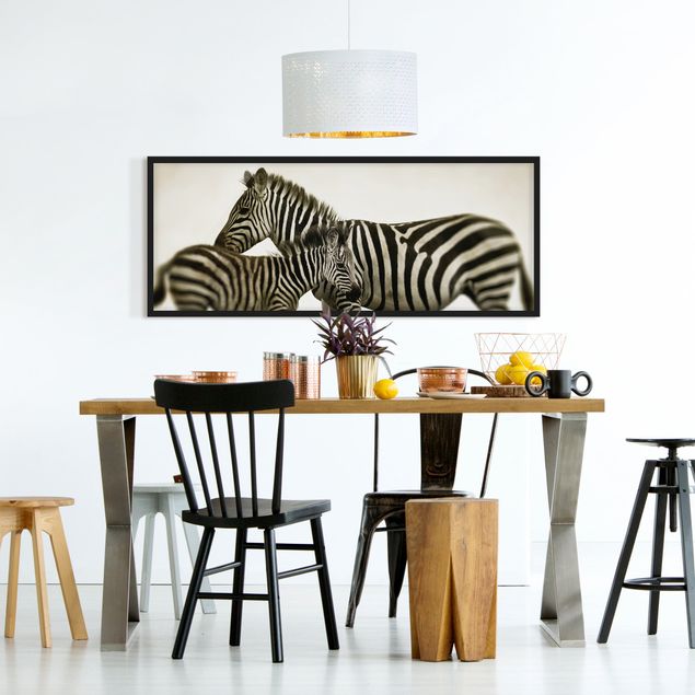 Schöne Wandbilder Zebrapaar