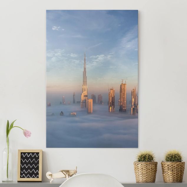 Leinwandbilder XXL Dubai über den Wolken