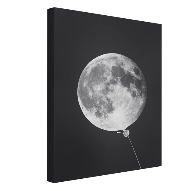 Leinwandbilder Luftballon mit Mond
