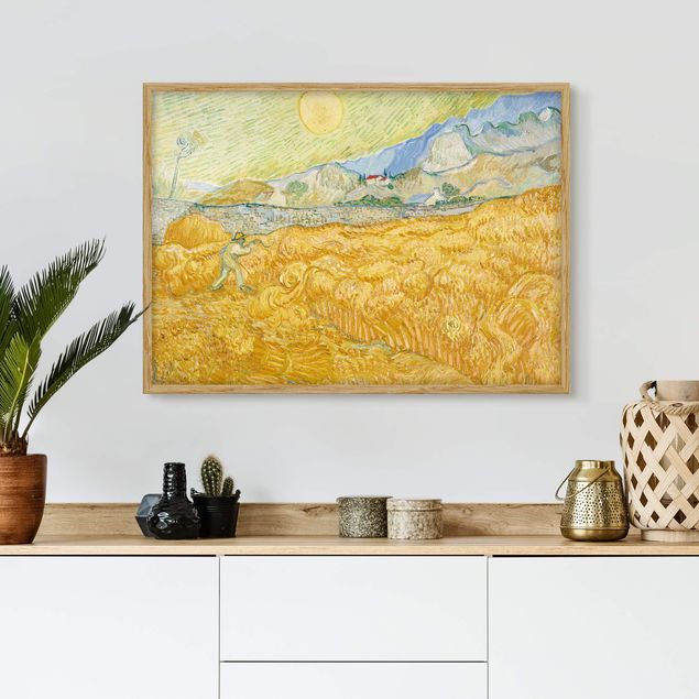 Pointillismus Bilder Vincent van Gogh - Kornfeld mit Schnitter