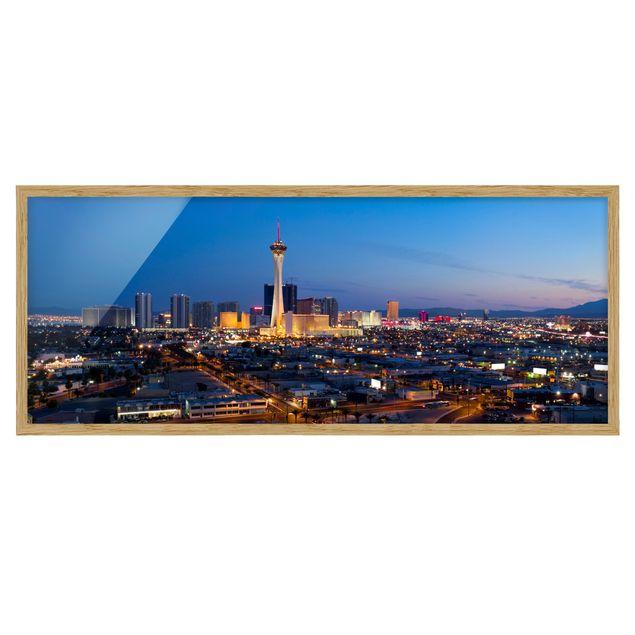 Bild mit Rahmen - Viva Las Vegas - Panorama Querformat