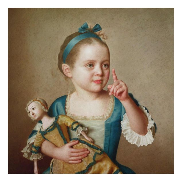 Schöne Wandbilder Jean Etienne Liotard - Mädchen mit Puppe