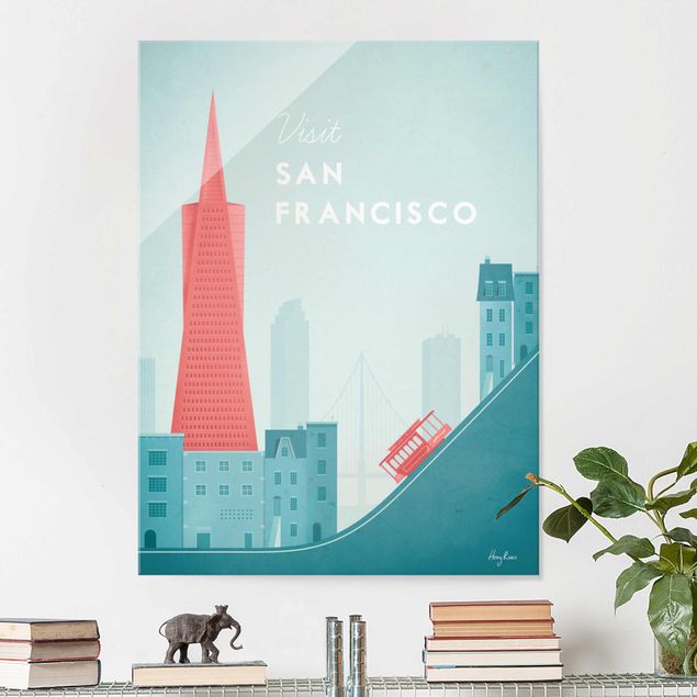 Glasbilder XXL Reiseposter - San Francisco