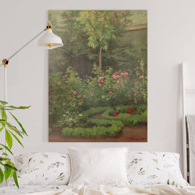 Wandbilder XXL Camille Pissarro - Ein Rosengarten