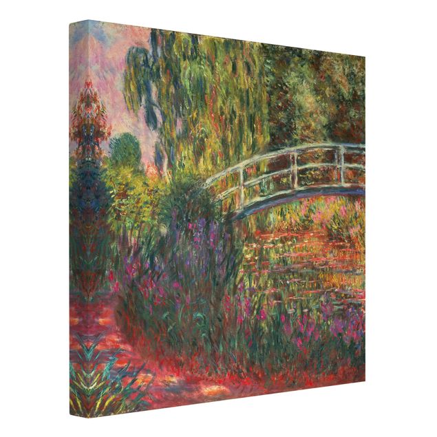 Leinwandbild - Claude Monet - Japanische Brücke im Garten von Giverny - Quadrat 1:1