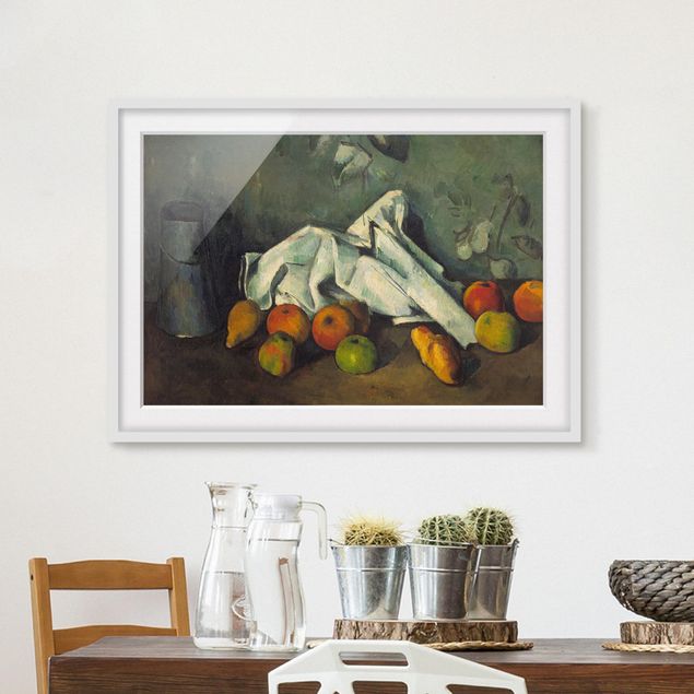Kunstdrucke Impressionismus Paul Cézanne - Milchkanne und Äpfel