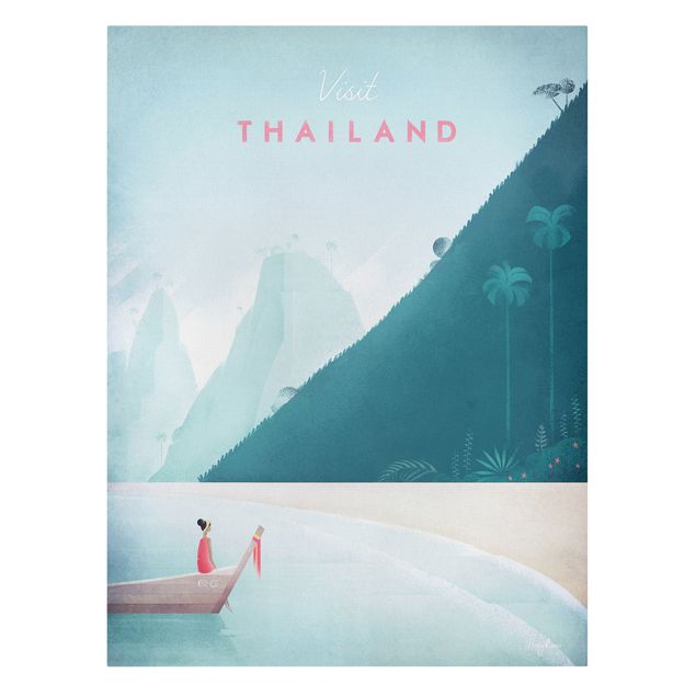 Leinwand Kunstdruck Reiseposter - Thailand