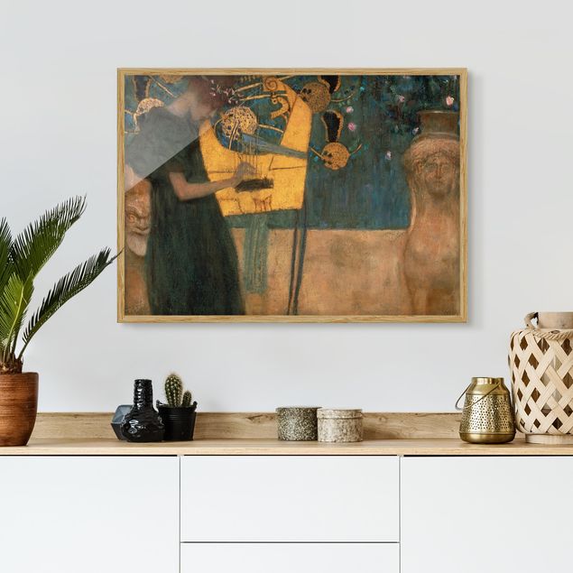 Kunstdrucke mit Rahmen Gustav Klimt - Die Musik