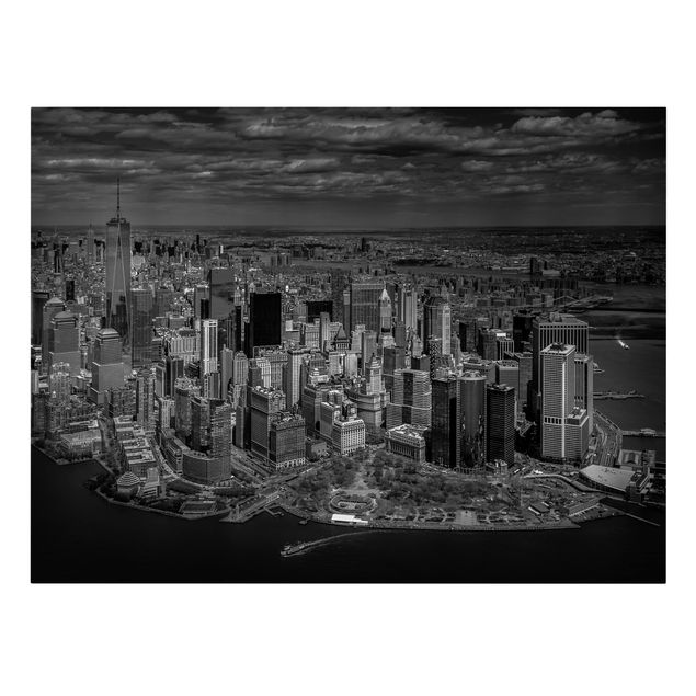Wandbilder Wohnzimmer modern New York - Manhattan aus der Luft