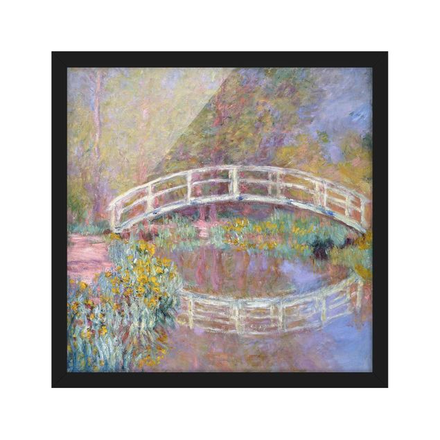 Gerahmte Bilder Natur Claude Monet - Brücke Monets Garten