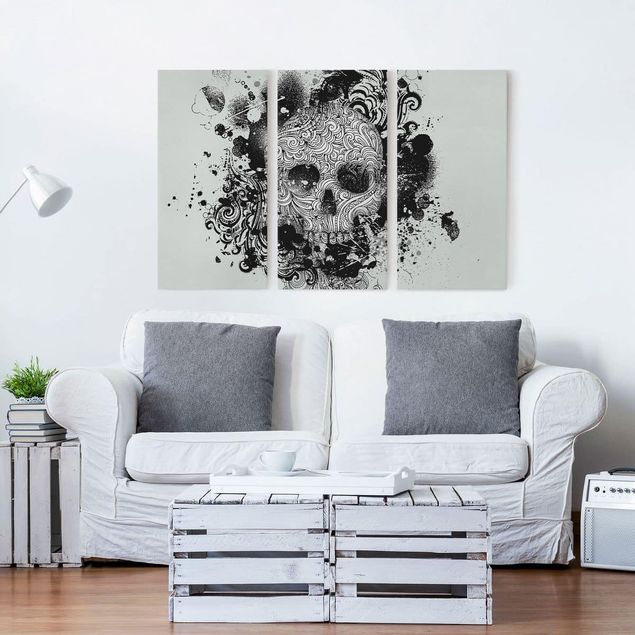 Wandbilder Wohnzimmer modern Skull