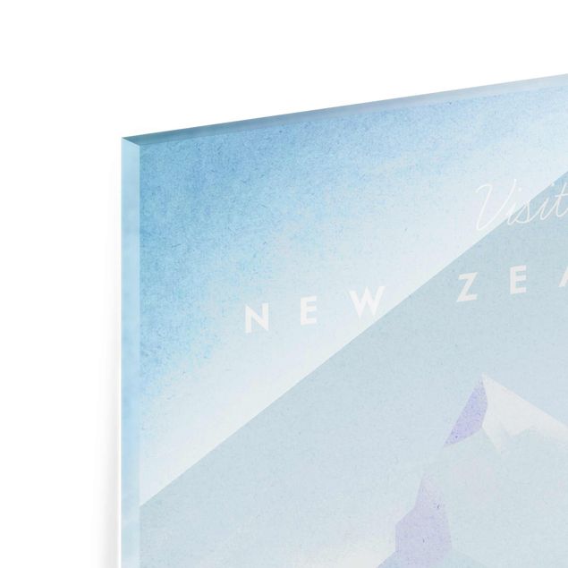 Glas Wandbilder Reiseposter - Neuseeland