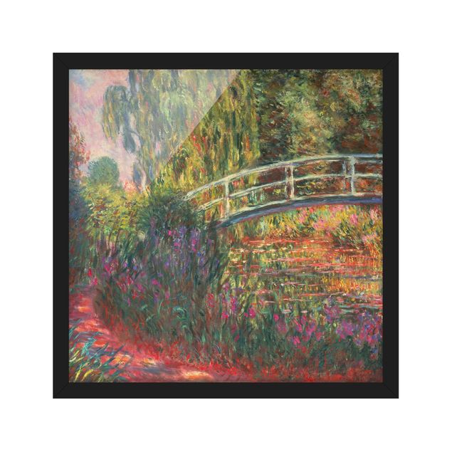 Landschaftsbilder mit Rahmen Claude Monet - Japanische Brücke im Garten von Giverny