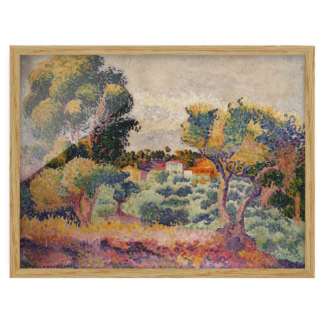 Kunstdruck Bilder mit Rahmen Henri Edmond Cross - Eukalyptus und Olivenhain