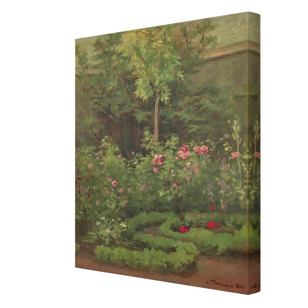 Wandbilder Natur Camille Pissarro - Ein Rosengarten