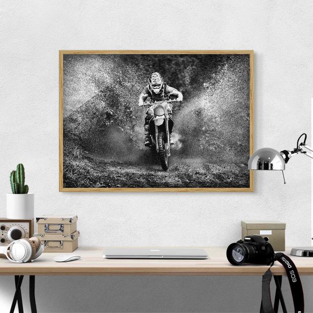 Schöne Wandbilder Motocross im Schlamm