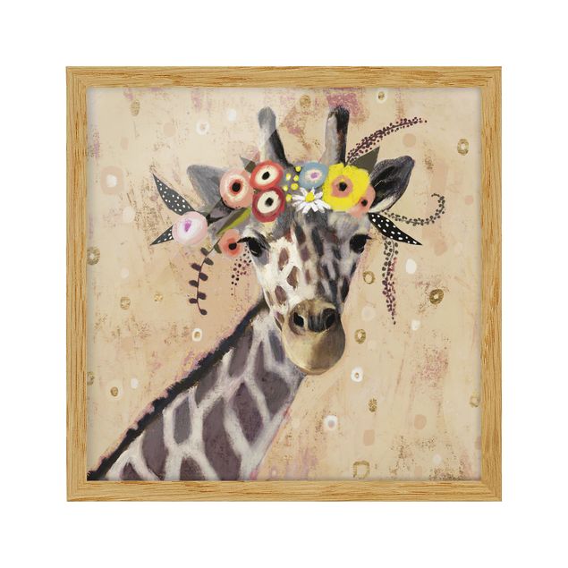 Gerahmte Bilder Klimt Giraffe