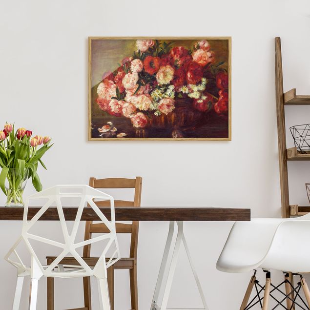 Bilder mit Rahmen Blumen Auguste Renoir - Stillleben mit Pfingstrosen