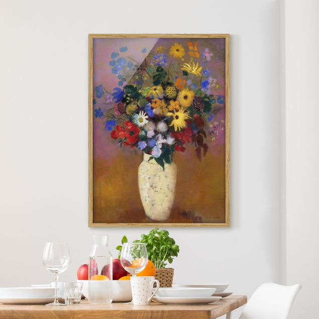 Blumen Bilder mit Rahmen Odilon Redon - Blumen in einer Vase