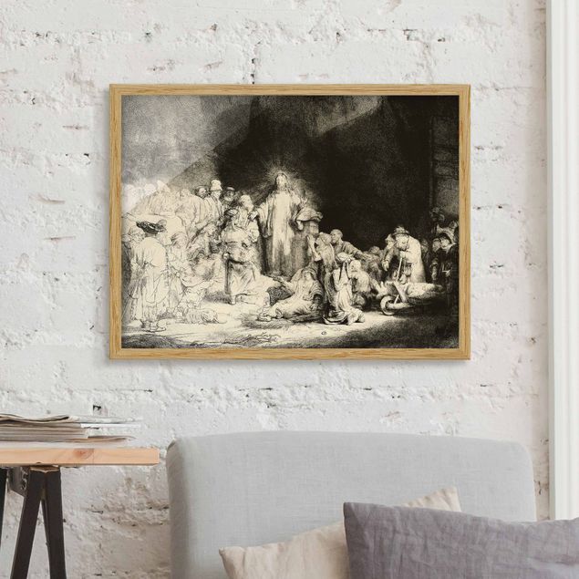 Rokoko Bilder Rembrandt van Rijn - Christus heilt die Kranken