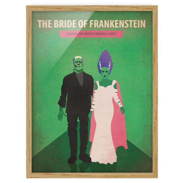 Bild mit Rahmen - Filmposter The Bride of Frankenstein - Hochformat 4:3