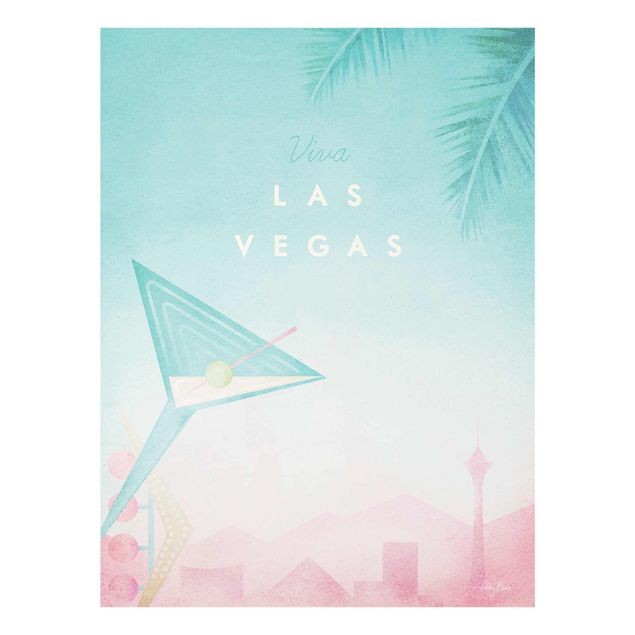 Bilder auf Glas Reiseposter - Viva Las Vegas