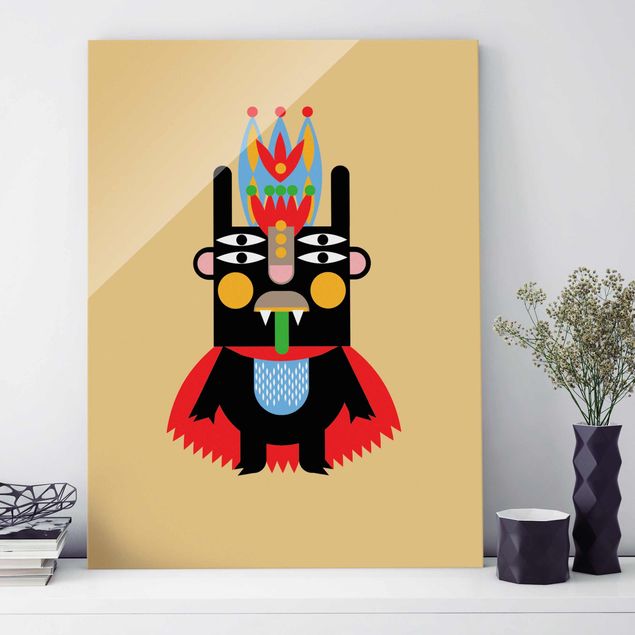 Wandbilder Tiere Collage Ethno Monster - König