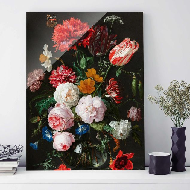Kunstkopie Jan Davidsz de Heem - Stillleben mit Blumen in einer Glasvase