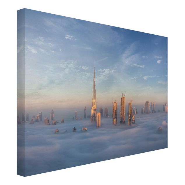 Leinwandbild - Dubai über den Wolken - Querformat 3:4