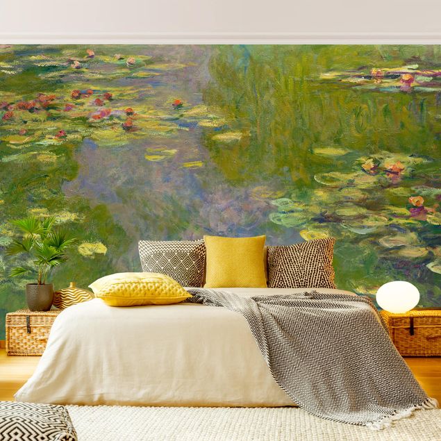 Tapete Blumen Claude Monet - Grüne Seerosen