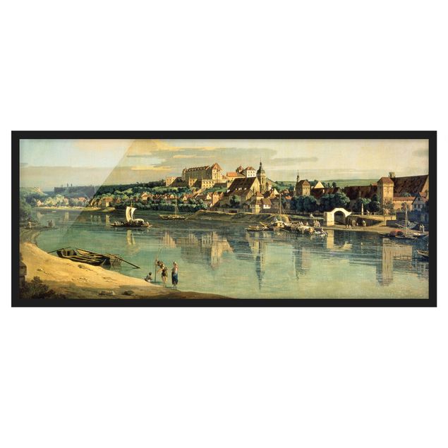 Gerahmte Bilder Natur Bernardo Bellotto - Blick auf Pirna