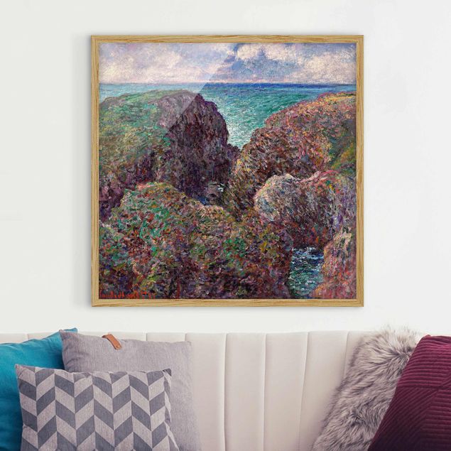 Landschaftsbilder mit Rahmen Claude Monet - Felsengruppe Port-Goulphar