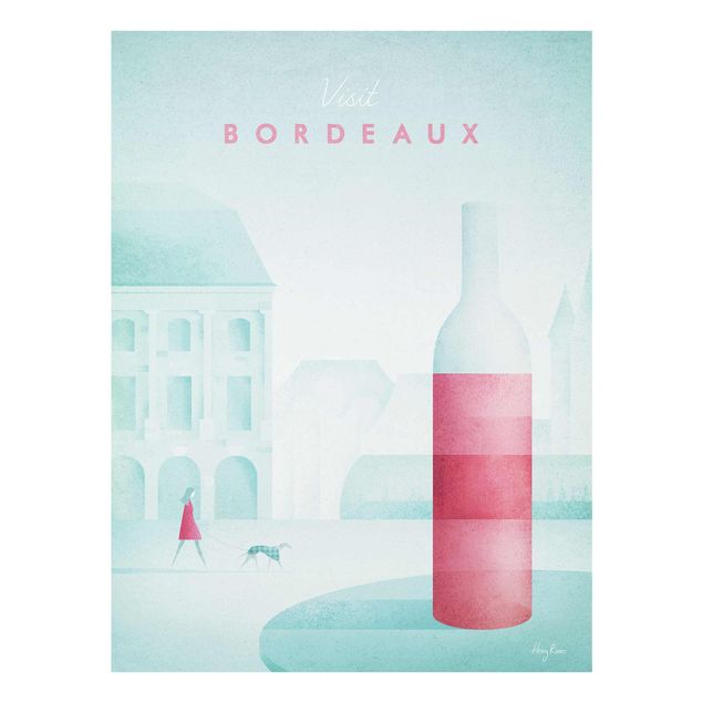 Glasbilder Reiseposter - Bordeaux