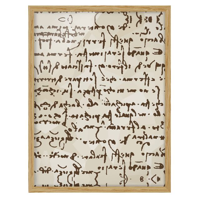 Bilder mit Rahmen Da Vinci Manuskript