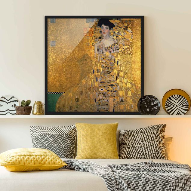 Bild mit Rahmen - Gustav Klimt - Adele Bloch-Bauer I - Quadrat 1:1